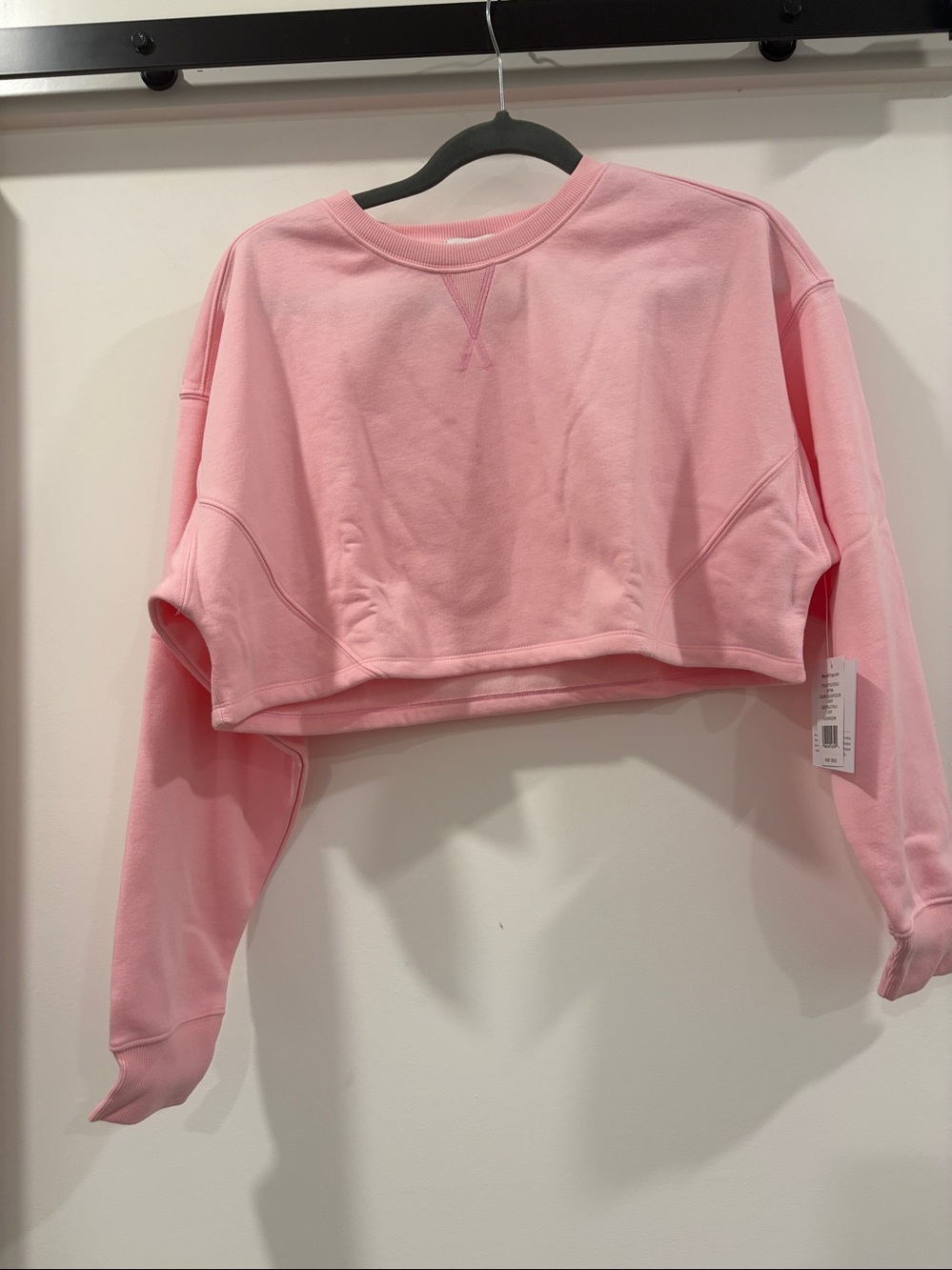 Beyond Yoga Cropped Crew Sweatshirt in Light Pink: NWT